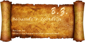 Beluzsár Zoltán névjegykártya